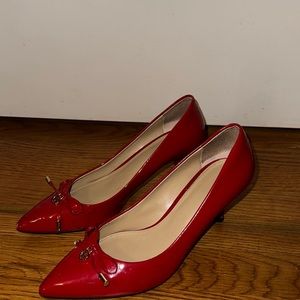 Michael Kors Red Patent Leather Kitten Heels